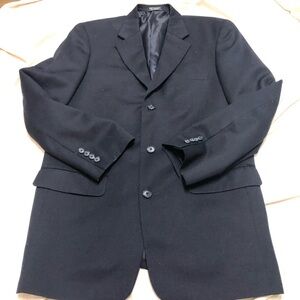 Men’s Navy Blue Blazer by F.R. Tripler and Co Size L40 Pure Wool Vintage
